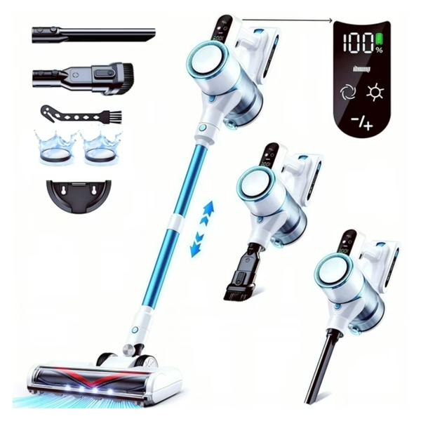Lazyswan 250W 23KPa Stick LED Touch Screen Cordless Vacuum