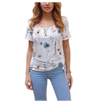 Women's Summer Casual Scoop Neck Floral Tops