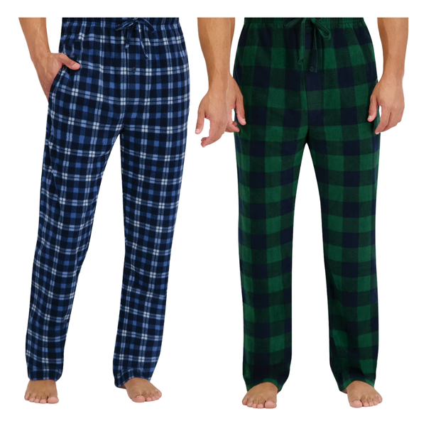2-Pack Hanes Men's Cozy Microfleece Pajama Sleep Pants (Various)