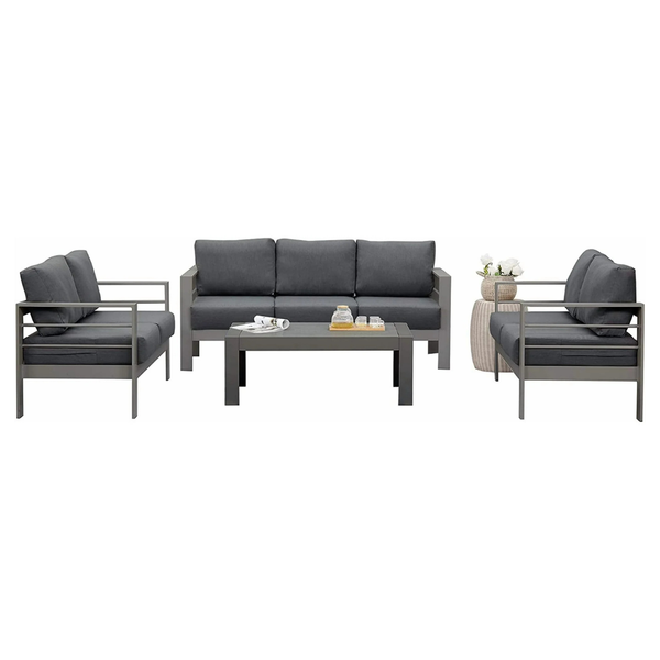 Superjoe 4-Pieces Outdoor Furniture Sofa Set W/Coffee Table And 5" Cushions