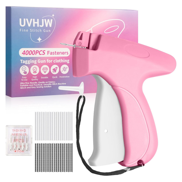 Fabric Fastening Stitchy Gun Set W/ 4000-Piece Black & White Fasteners