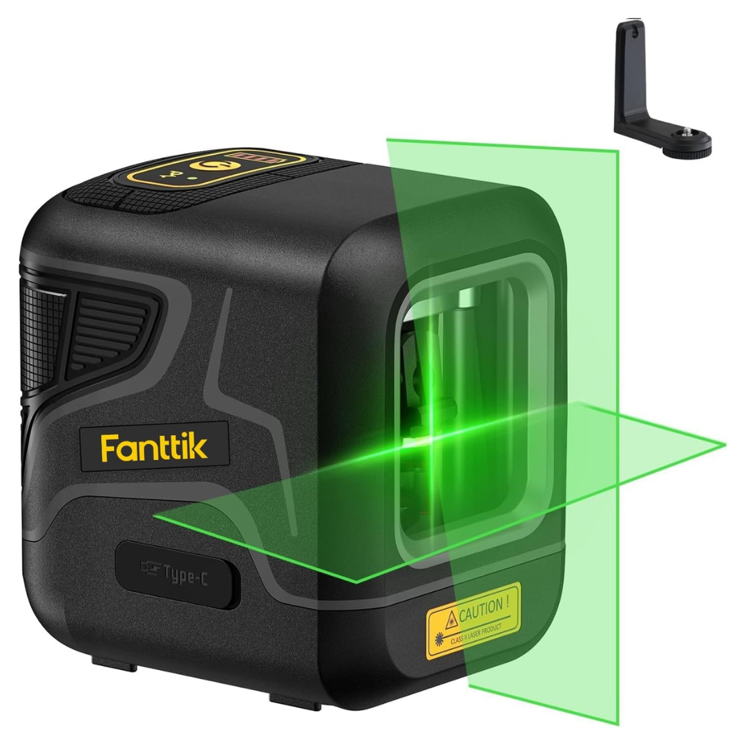 100ft Fanttik D2 Pocket Self-Leveling Cross Line Green Laser Level
