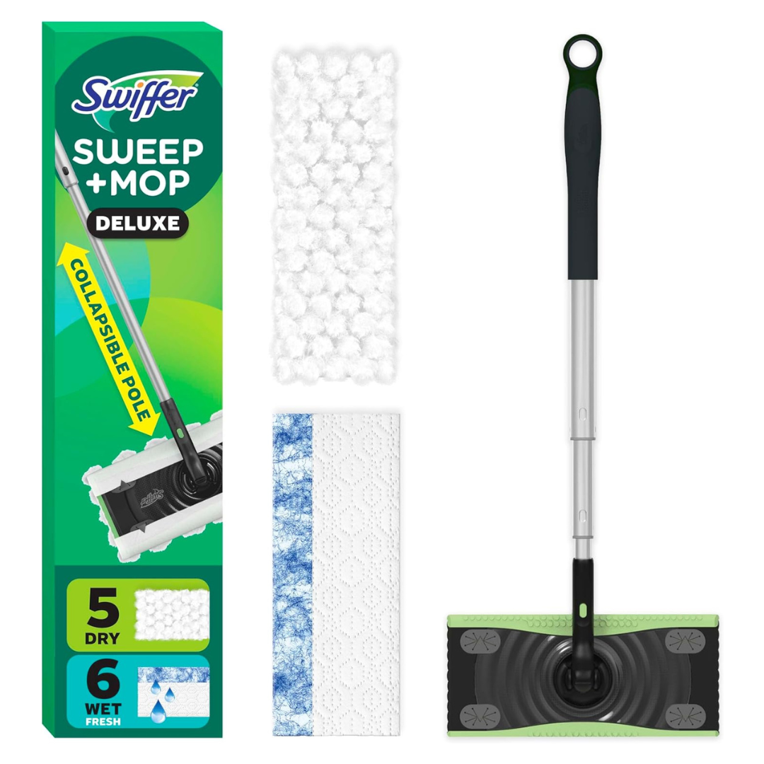 2-in-1 Floor Mopping And Sweeping Kit