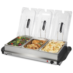 Proctor Silex 6.6 Qt. Stainless Steel Buffet Server With 3-Crocks