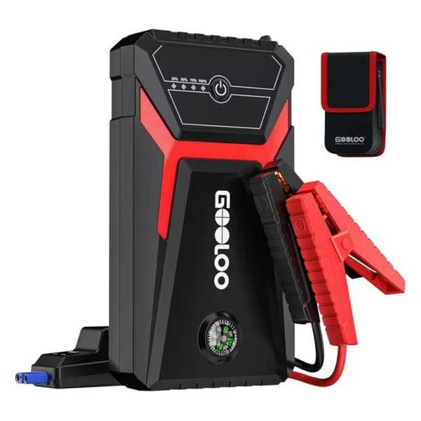 Gooloo GE1500 1500A Peak 12V Car Jump Starter (Up To 6L Gas, 4L Diesel)