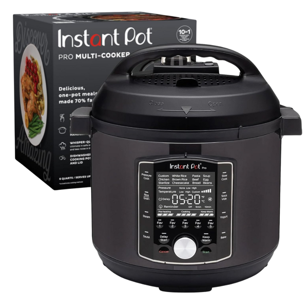 6-Qt Instant Pot Pro 10-in-1 Multi-Use Electric Pressure Cooker