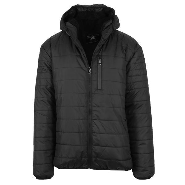 Galaxy by Harvic Mens Sherpa-Lined Hooded Puffer Jacket (Various)