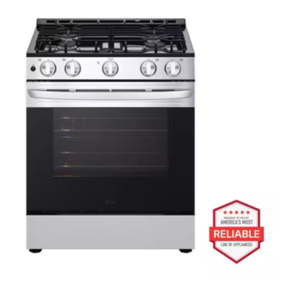 LG 30-in 4 burners 5.8-cu ft Slide-In Natural Gas Range