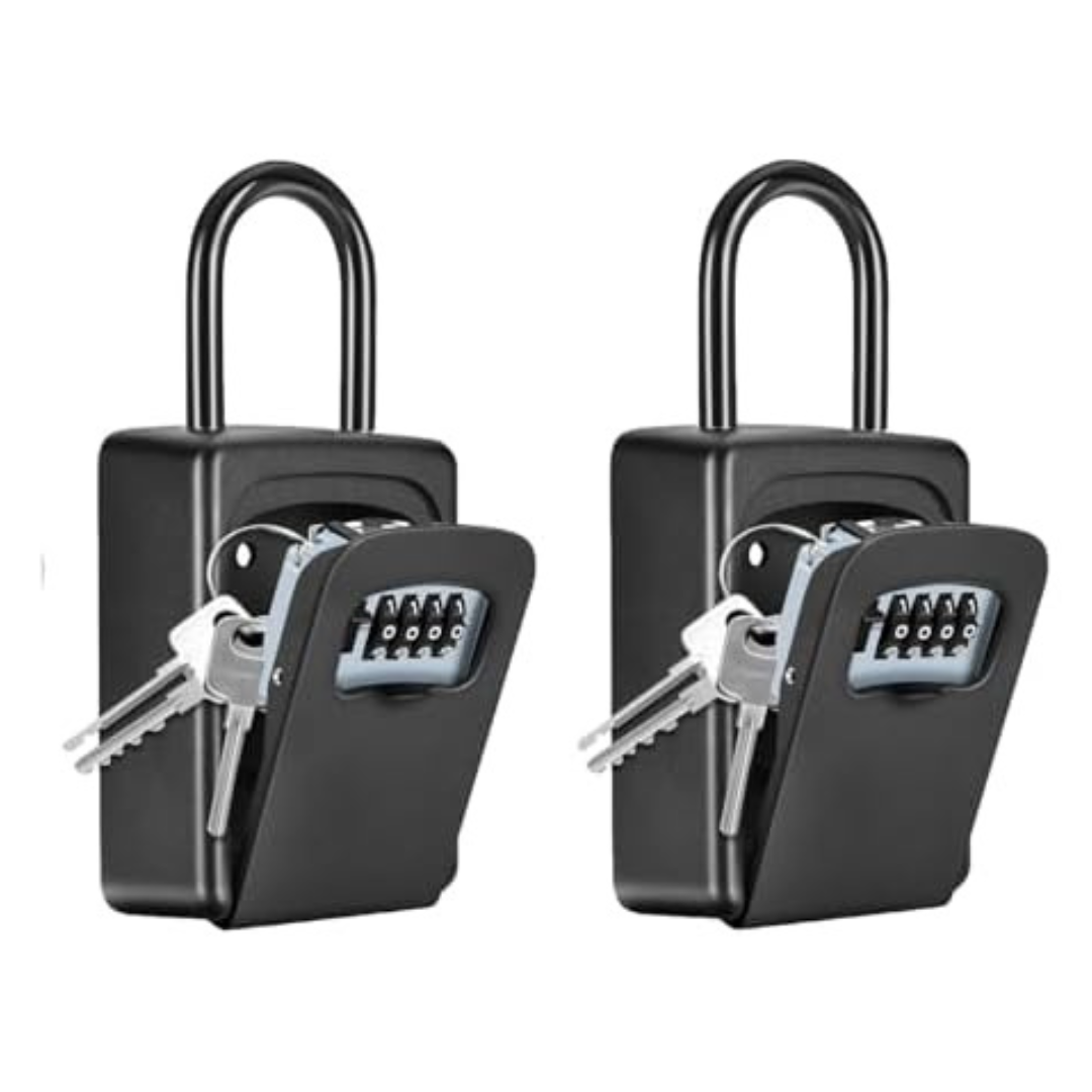 2-Pack 5 Key Capacity Wall Mounted Portable Lock Box