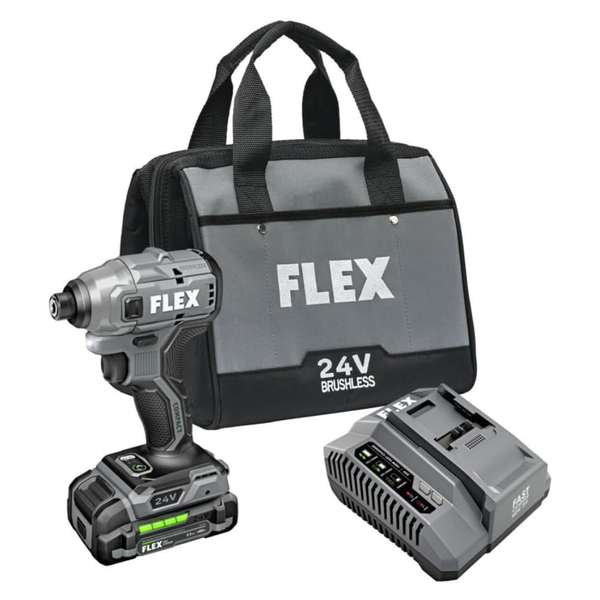 FLEX Compact 24V 1/4" Brushless Cordless Impact Driver W/ 2.5Ah Battery