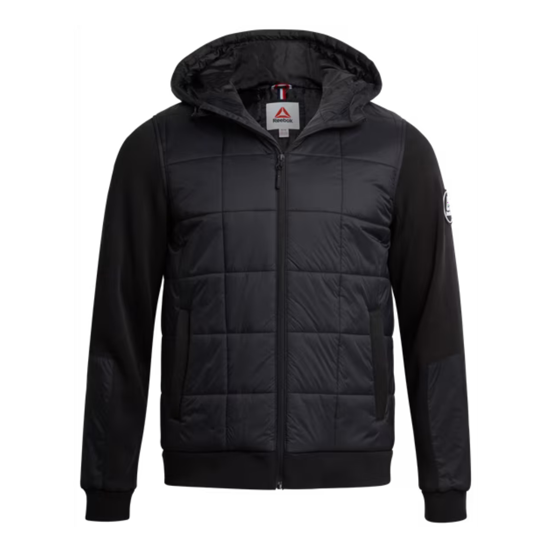 Reebok Men's Quilted Mixed Media Jacket