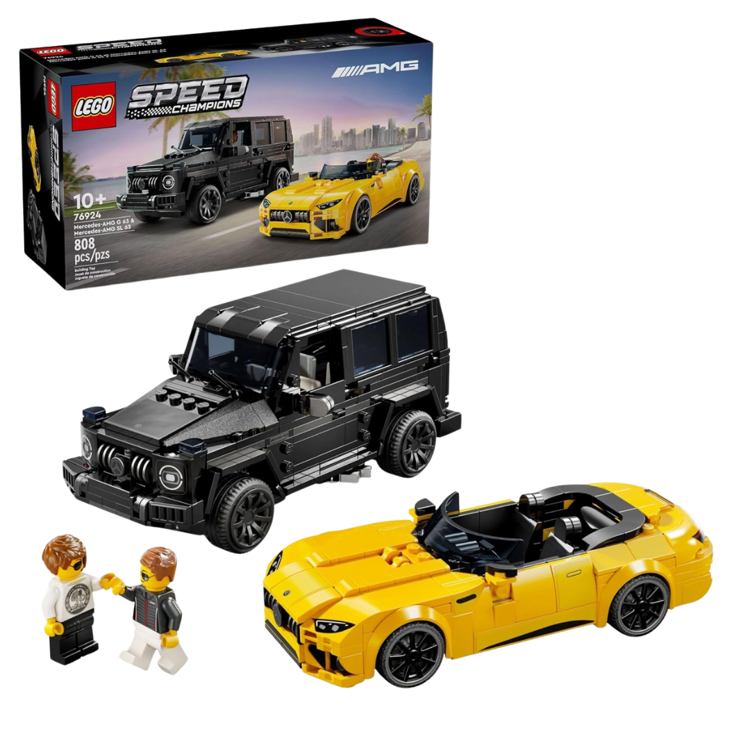 808-Piece LEGO Speed Champions Mercedes-AMG G 63 & SL 63 Car Set