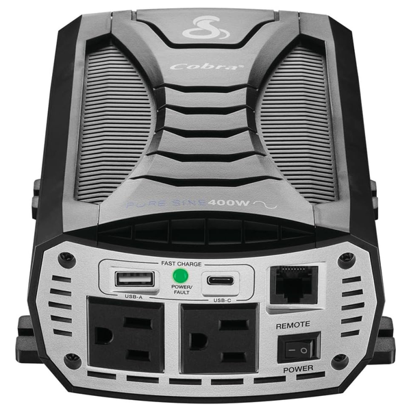 Cobra Portable Pure Sine 400W Power Inverter (CPIALCDG1)