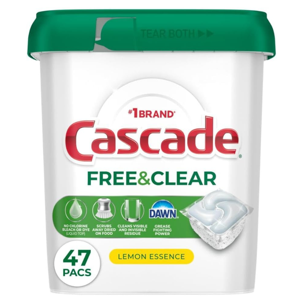 47-Count Cascade Free & Clear Dishwasher Pod (Lemon Essence)