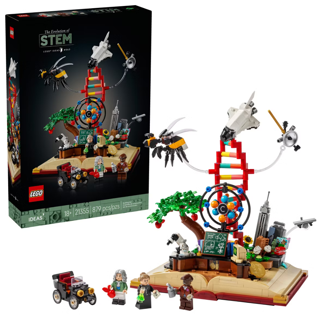 879-Piece LEGO Ideas The Evolution Of STEM Building Set (21355)