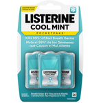 3-Pack Listerine Cool Mint Pocketpaks Breath 24-Strips