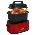 RoyalCraft 24-Quart Electric Roaster Oven W/ Visible Self-Basting Lid