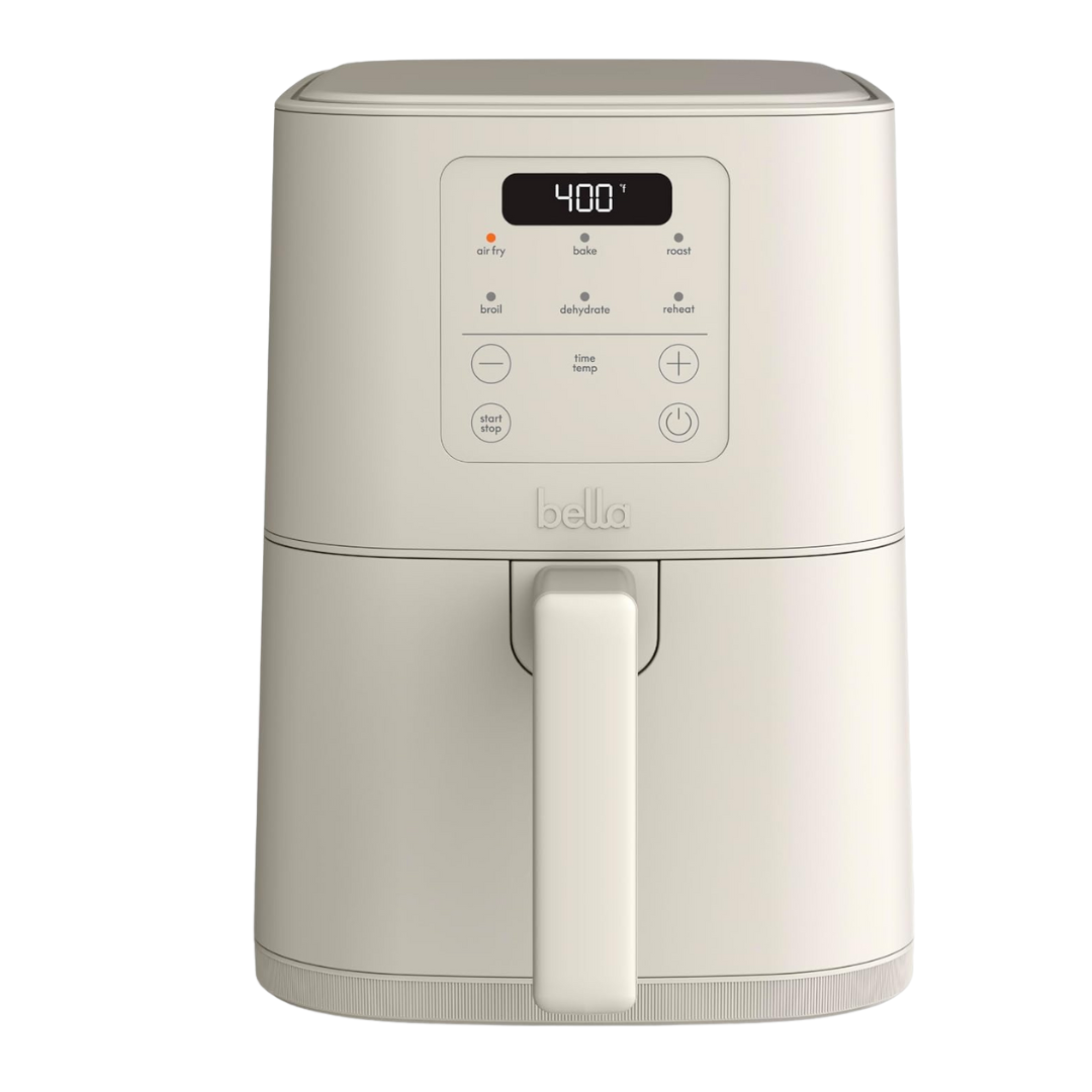 Bella 4 Qt Slim Digital Air Fryer With EverGood Ceramic Nonstick Coating