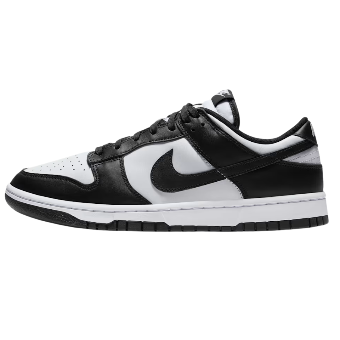 Nike Men's Or Women's Dunk Low Retro Shoes (White/White/Black)