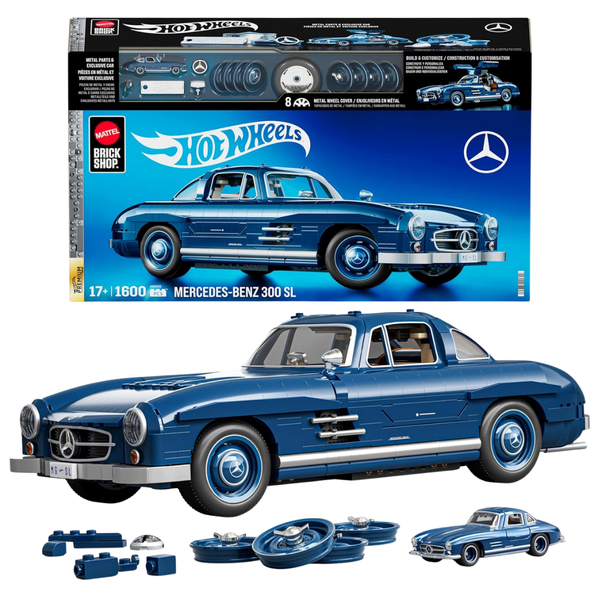 1600-Piece Hot Wheels Premium Series Building Set (Mercedes-Benz 300 SL)