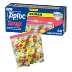 68-Count Ziploc Gallon Food Storage Slider Bags