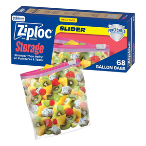 68-Count Ziploc Gallon Food Storage Slider Bags
