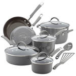 12-Piece Rachael Ray Cucina Nonstick Cookware Set (4 Colors)