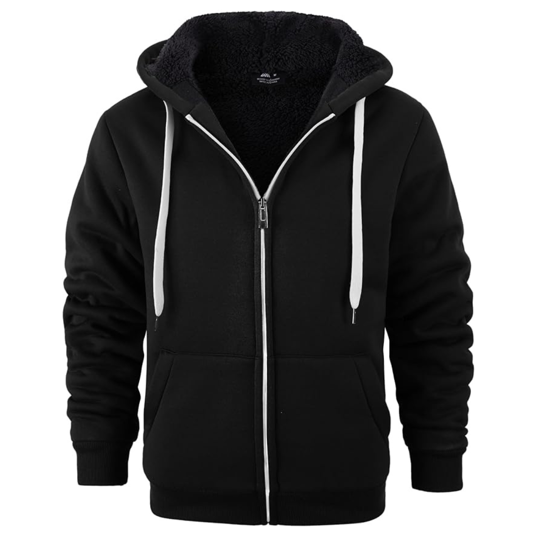 Men's Zip Up Winter Fleece Hoodies Jackets