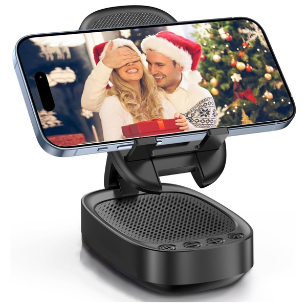 Cell Phone Stand With Wireless Bluetooth Speaker