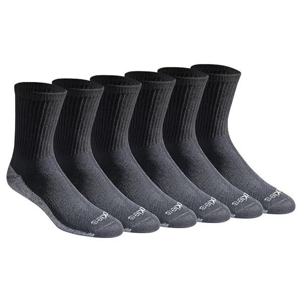 6-Pairs Dickies Men's Dri-Tech Mid-Crew Socks