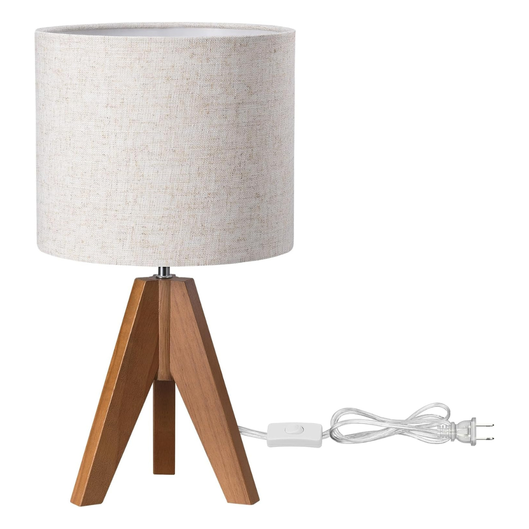 Edishine 14.2" Small Cute Bedside Tripod Table Lamp