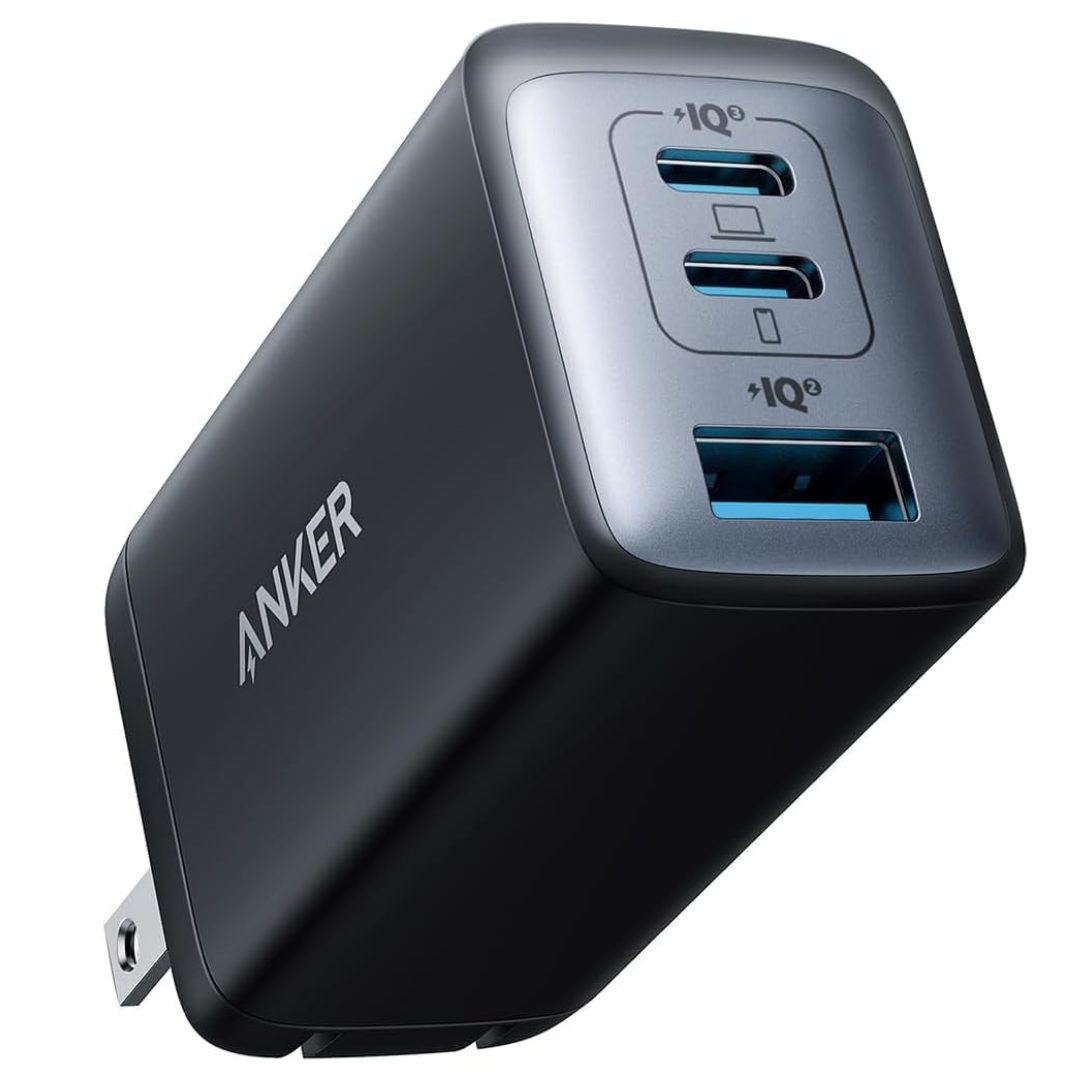 65W Anker 735 3-Port USB-C & USB-A Foldable Wall Charger