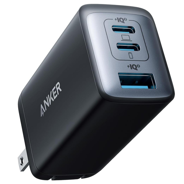 65W Anker 735 3-Port USB-C & USB-A Foldable Wall Charger