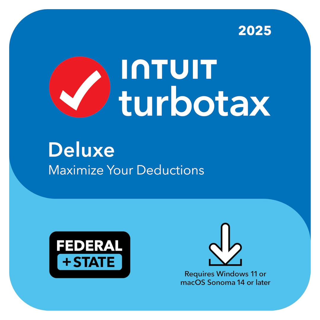 TurboTax Desktop Deluxe 2025, Federal & State Tax Return [PC/Mac Download]