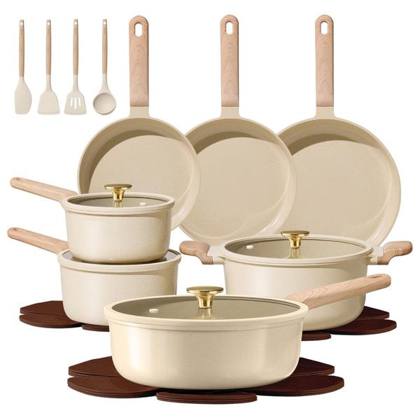 22-Piece Carote Non stick Ceramic Cookware Set