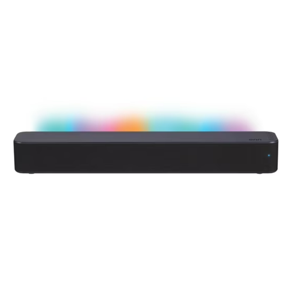 onn Bluetooth 2.0 Channel Soundbar With Multi-Color LED Lighting, 20″
