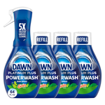 Dawn Powerwash Gain Original Dish Spray (1 Starter Kit + 3 Refills, 64 Fl Oz Total)
