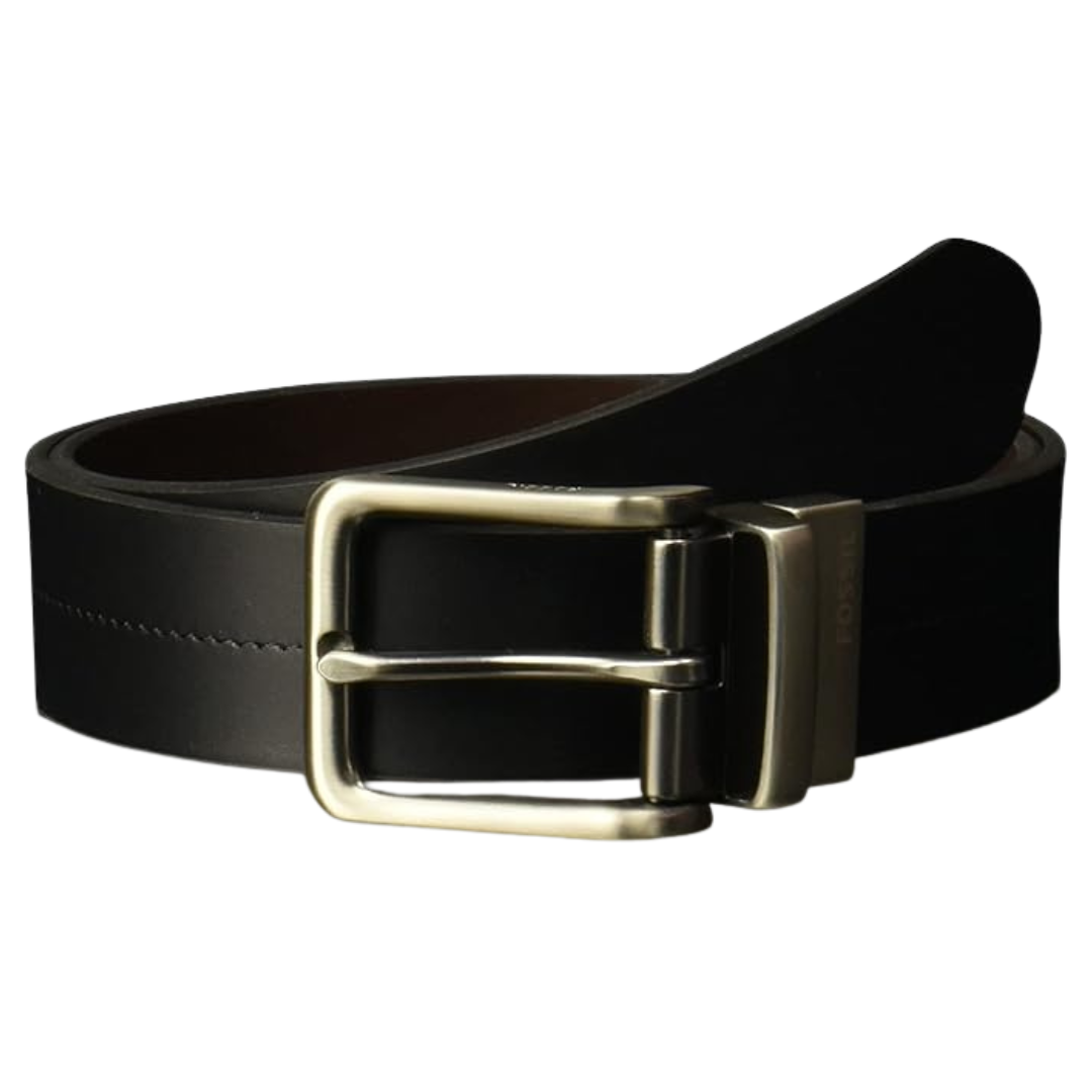 Fossil Men’s Reversible Black/Brown Leather Belt