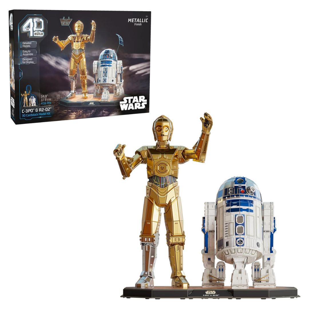 416-Piece 4D Build Star Wars: C-3P0 & R2-D2 Model Kit