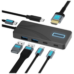 5-Port SABRENT 10Gbps USB Type-C Hub W/ 100W PD & 4K@60Hz