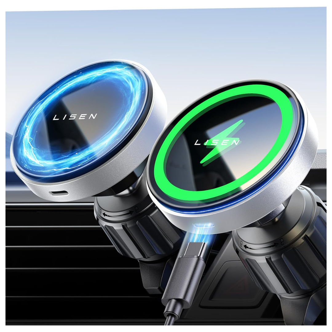 Lisen 15W Wireless MagSafe Car Vent Phone Mount Charger