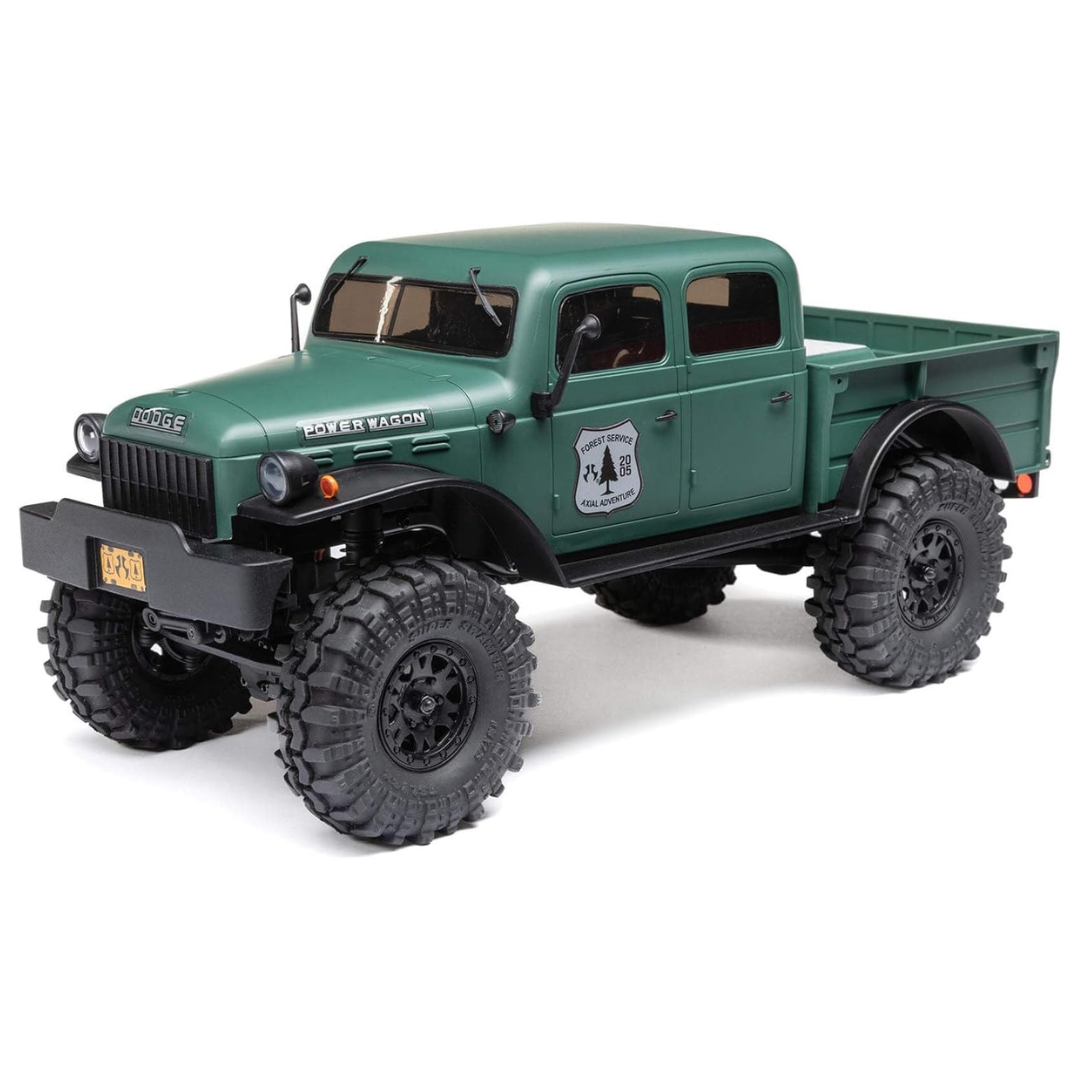 Axial SCX24 40's 4 Door Dodge Power Wagon Green 1/24 4 Wheel Drive-RTR