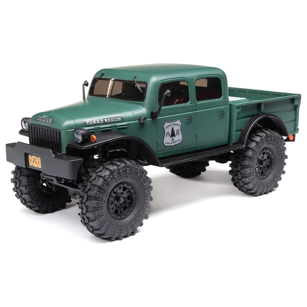 Axial SCX24 40's 4 Door Dodge Power Wagon Green 1/24 4 Wheel Drive-RTR