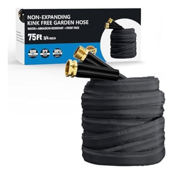 75ft Haeteir Lightweight Flexible Non-Expanding Garden Hose