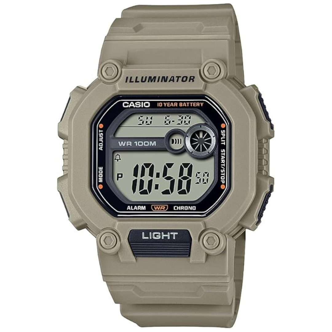 Casio W737HX Series Men's Digital Watch (Beige/XL Strap)