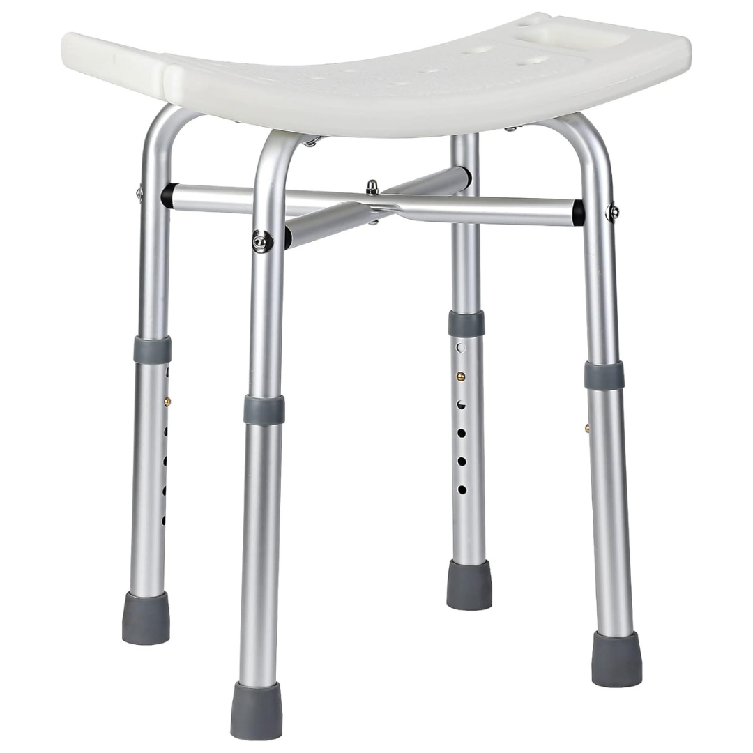 Shower Bench With Adjustable Height Legs And 350 Lb Capacity