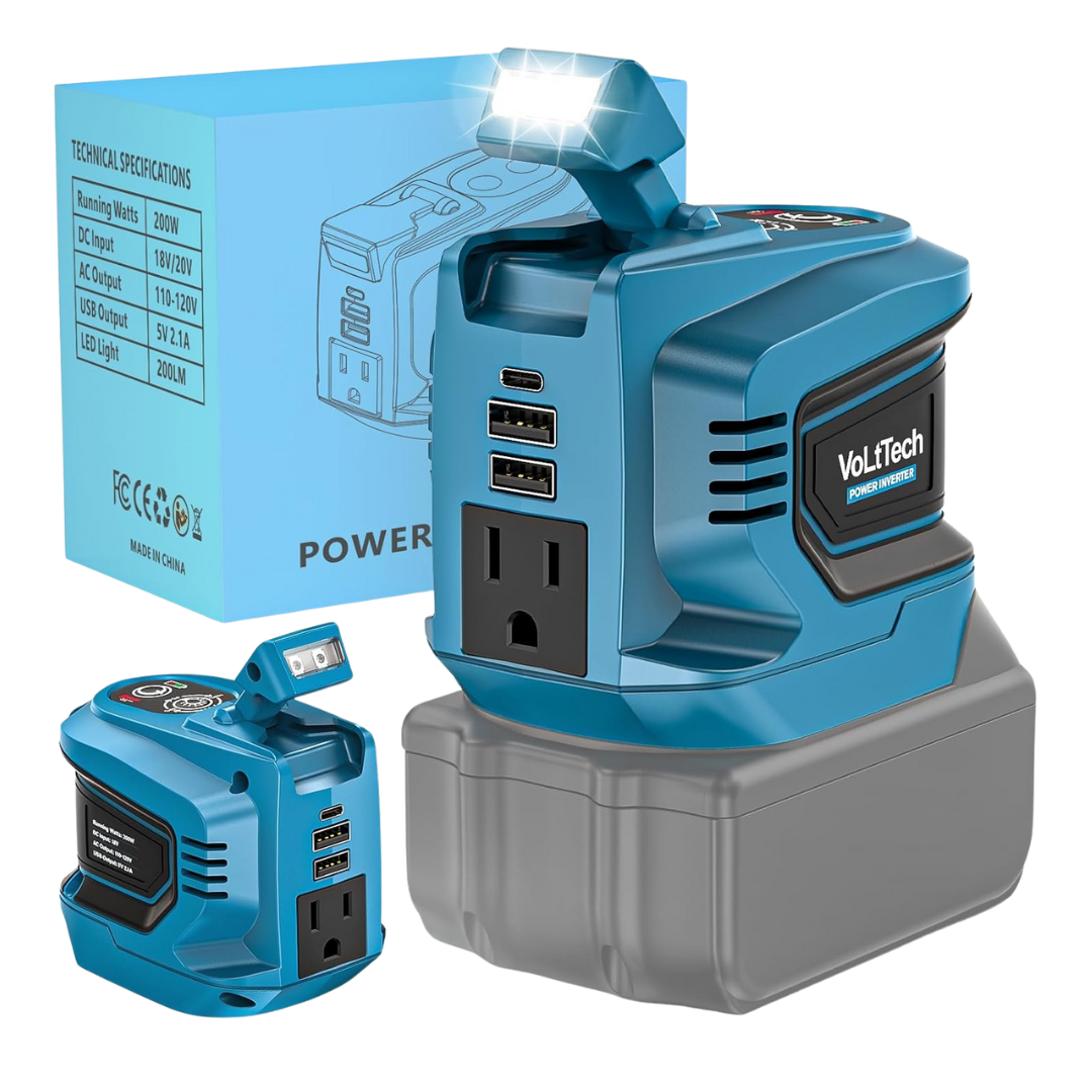 Volttech Real 200W Power Inverter Compatible With Makita 18V