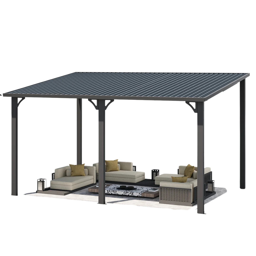 10ft x 14ft All Weatherproof Heavy Duty Outdoor Hardtop Gazebo