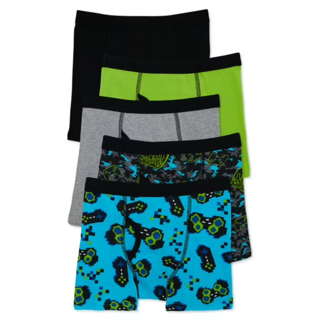 5-Pack Wonder Nation Boys Cotton Boxer Brief Underwear