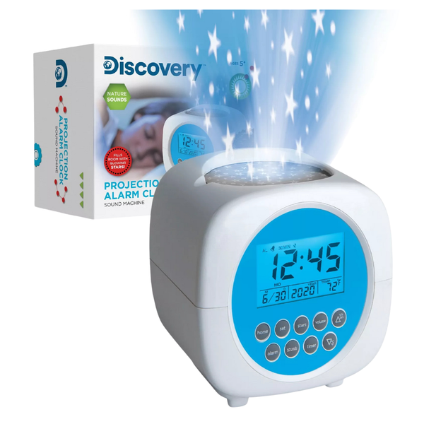 Moon & Stars Projection Alarm Clock & Sound Machine